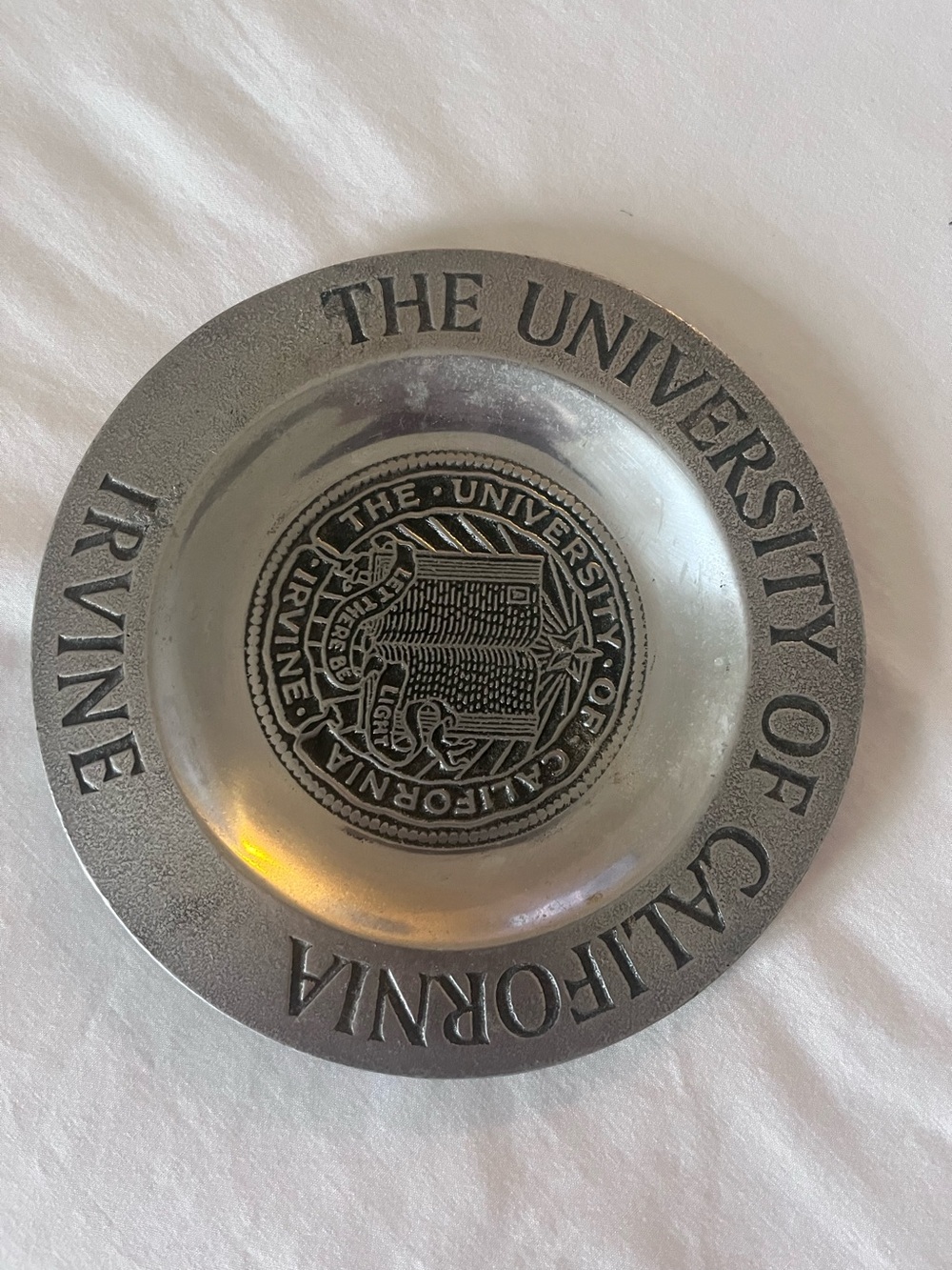 The University of California Irvine Pewter Ashtray - Silver